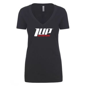 1 UP NUTRITION Graphic Logo V Neck T-Shirt, Small